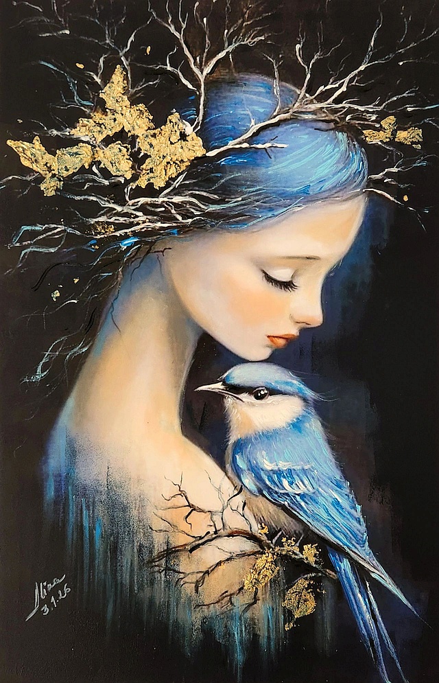 ArteDiAlina.com painting: I will protect you